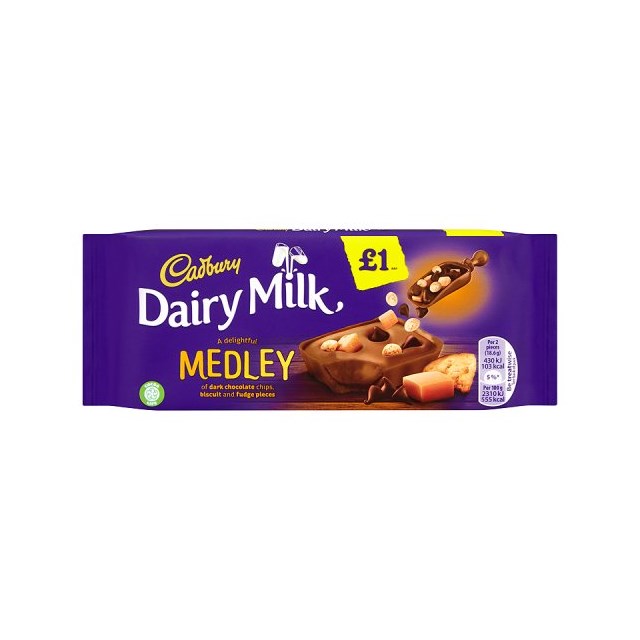 DAIRY MILK £1 MEDLEY FUDGE