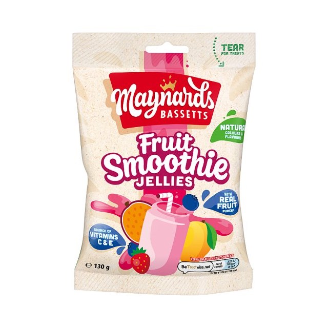 MAYNARDS BASSETTS FRUIT SMOOTHIE JELLIES 130g