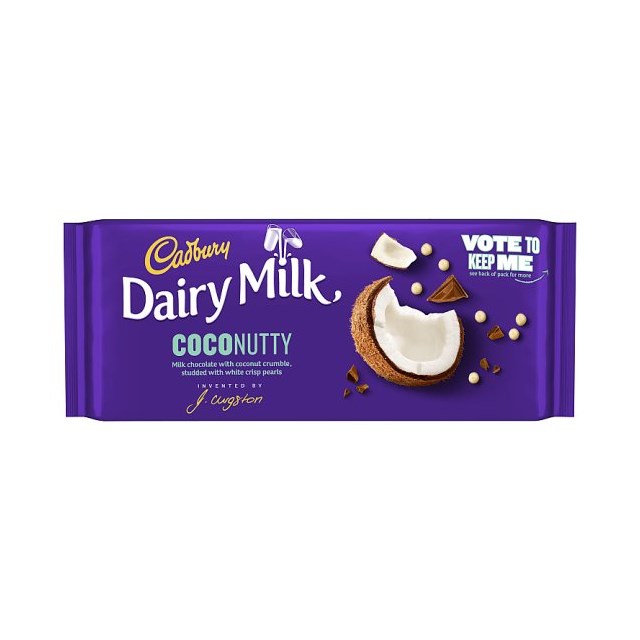 CADBURYS DAIRY MILK INVENTORS COCONUTTY 105g (19 PACK)