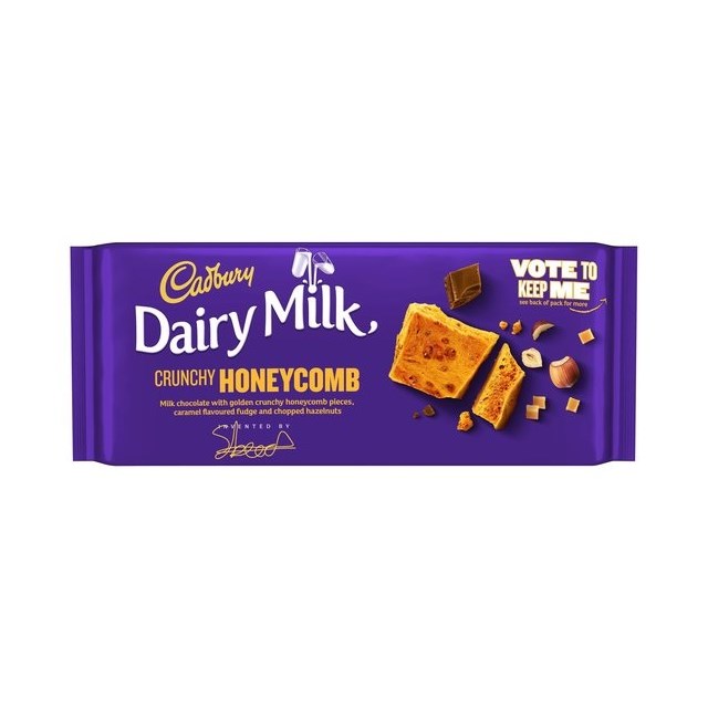 CADBURYS DAIRY MILK HONEYCOMB & NUTS 105g £1 (19 PACK)