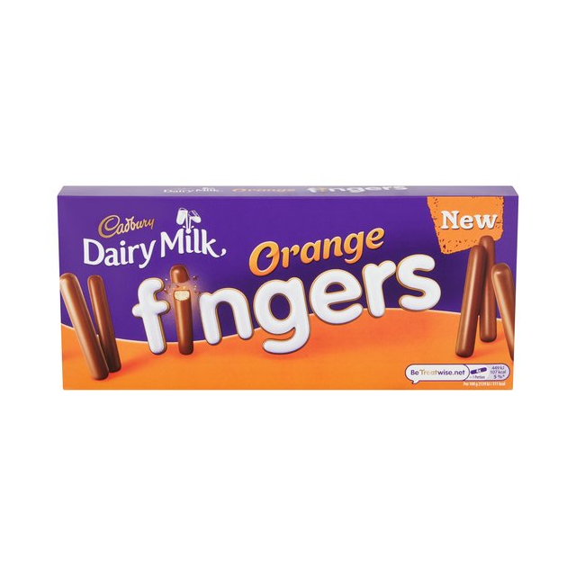 CADBURYS DAIRY MILK ORANGE FINGERS 114g (20 PACK)