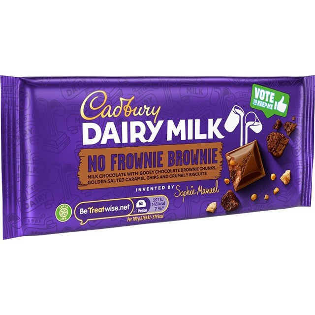 CADBURYS DAIRY MILK NO FROWNIE BROWNIE 110g (18 PACK)