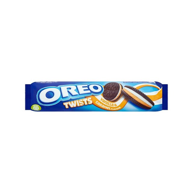 OREO TWISTS VANILLA & CARAMEL 157g (16 Pack)