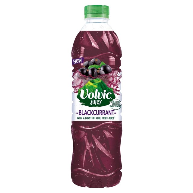 VOLVIC JUICY BLACKCURRANT 1 Litre (6 Pack)