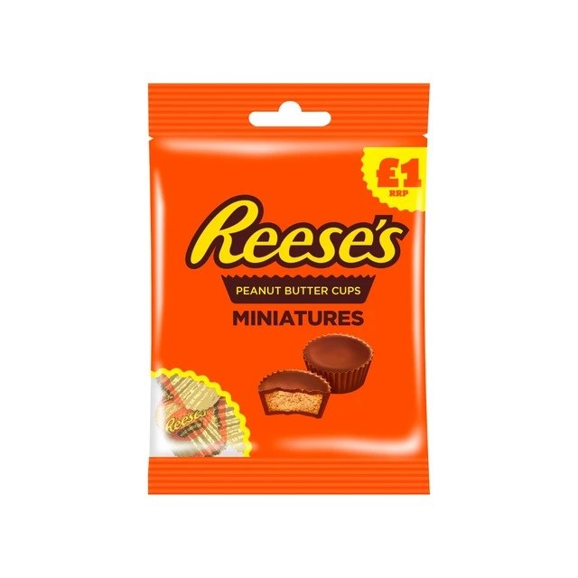 REESE'S PEANUT BUTTER MINIATURE CUPS 72G £1 (15 PACK)