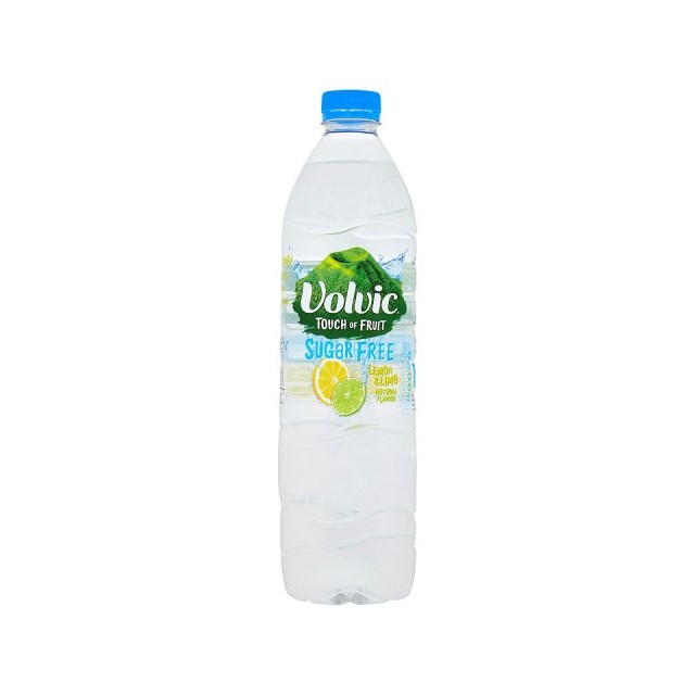 VOLVIC TOUCH OF FRUIT SUGAR FREE LEMON & LIME 1.5L