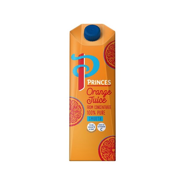 PRINCES ORANGE JUICE 1 Litre (12 PACK)