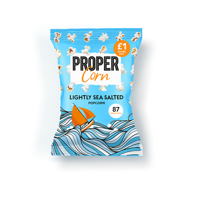 PROPERCORN LIGHTLY SEA SALTED £1