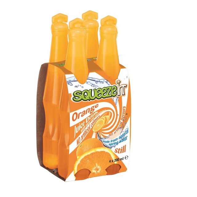 Squeeze It Orange 200ml (12 x 4 Pack)