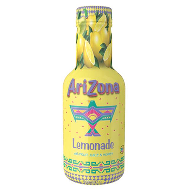 ARIZONA LEMONADE with Fruit Juice & Honey 500ml (6 Pack)