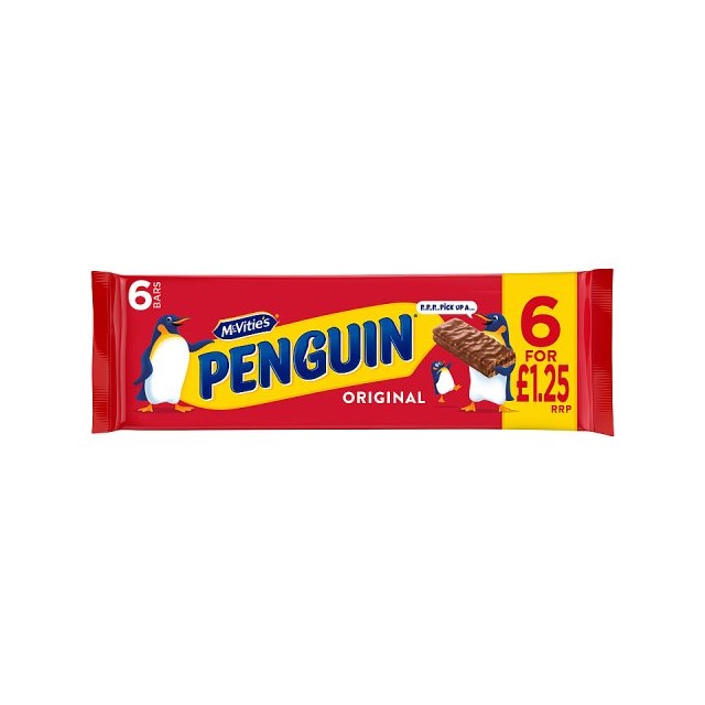 McVities Penguin Milk Chocolate Biscuits 147.6g 12 x 6 Pack £1.25