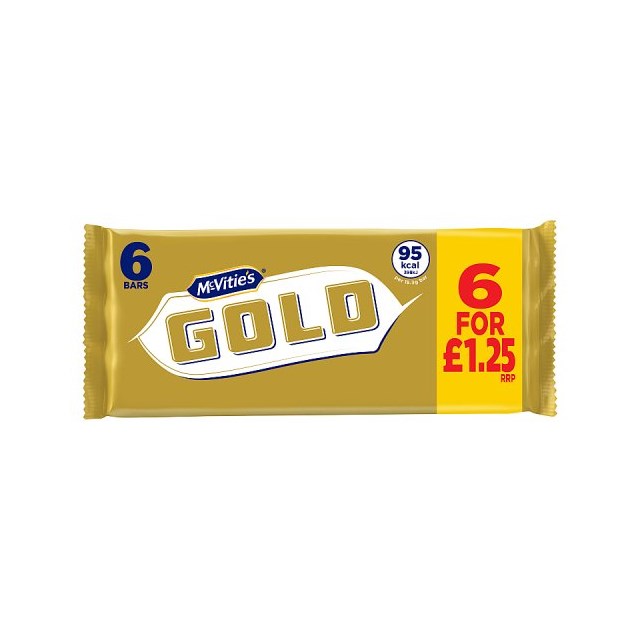 McVities Gold Bars 106g 12 x 6 Pack £1.25
