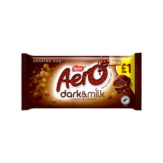 AERO DARK & MILK CHOCOLATE 90g £1 (15 PACK) 31 JANUARY 2022 DATED