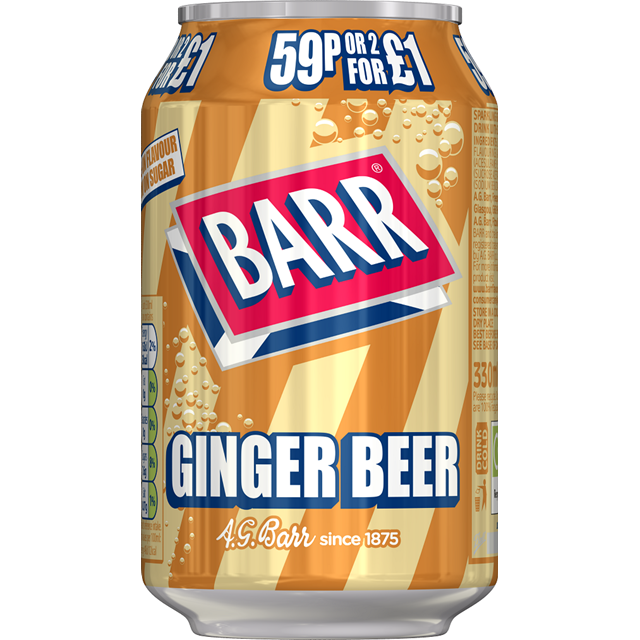 BARRS 59P GINGER BEER 330ml (24PACK)