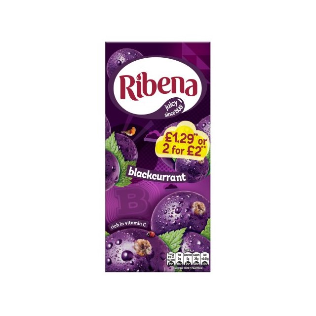 RIBENA BLACKCURRANT £1.29