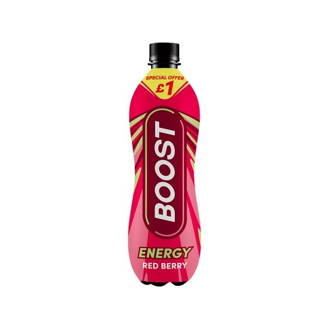 Boost Energy Drink Red Berry 500ml £1 12 Pack