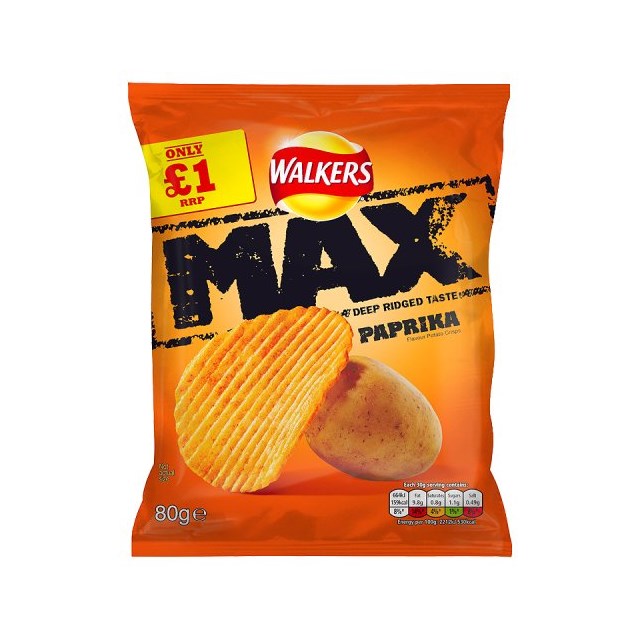 WALKERS £1 MAX PAPRIKA