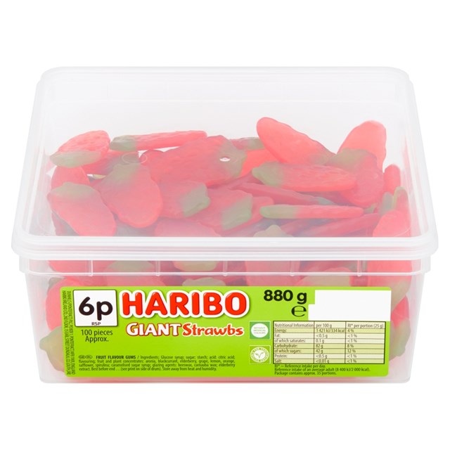 HARIBO TUBS 5P GIANT STRAWBS