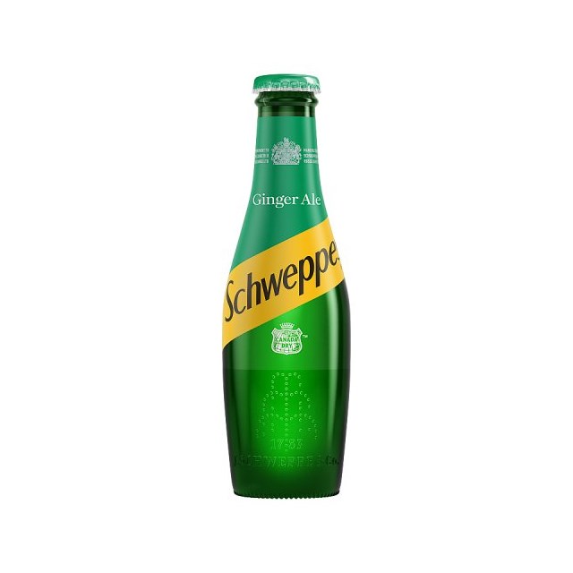 Schweppes Ginger Ale Glass Bottles 200ml (24 Pack)