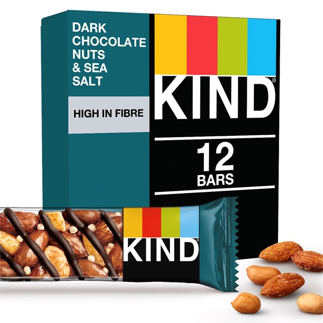 KIND DARK CHOCOLATE NUTS & SEA SALT 40g (12 PACK)