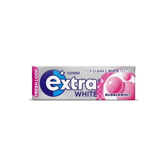 WRIGLEYS EXTRA WHITE BUBBLEMINT CHEWING GUM 30 Packs