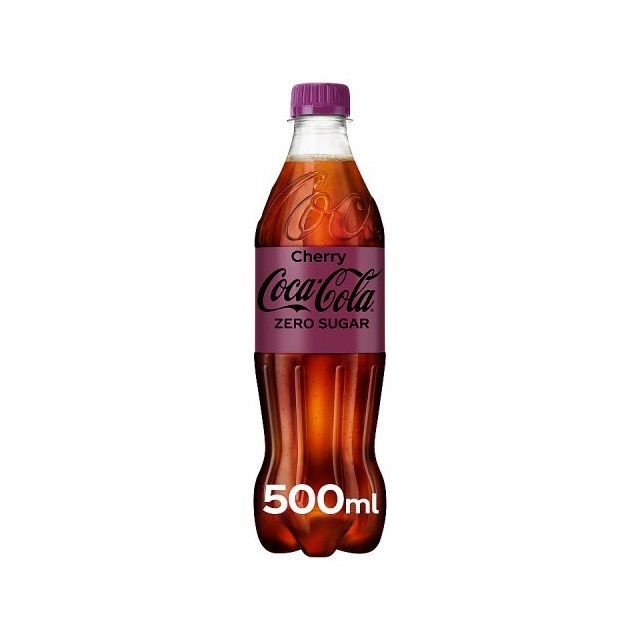COCA COLA CHERRY ZERO SUGAR 500ml (24 Pack) 6 JULY DATED