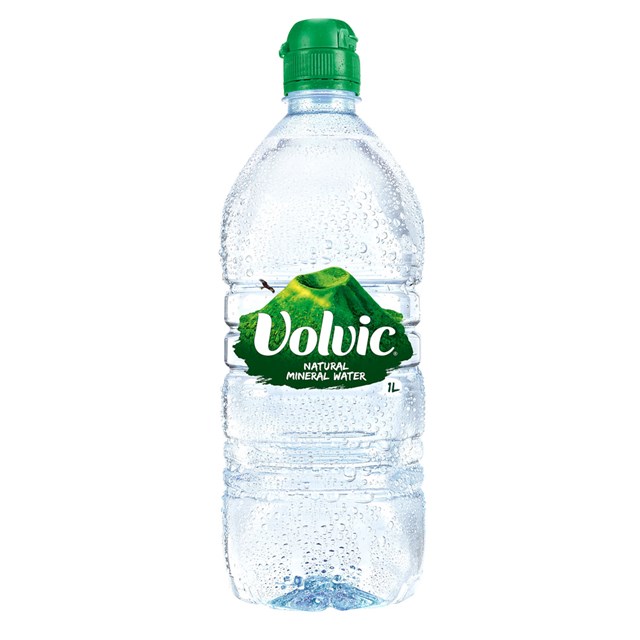 VOLVIC NATURAL MINERAL WATER SPORTS CAP 1 Litre (12 PACK)