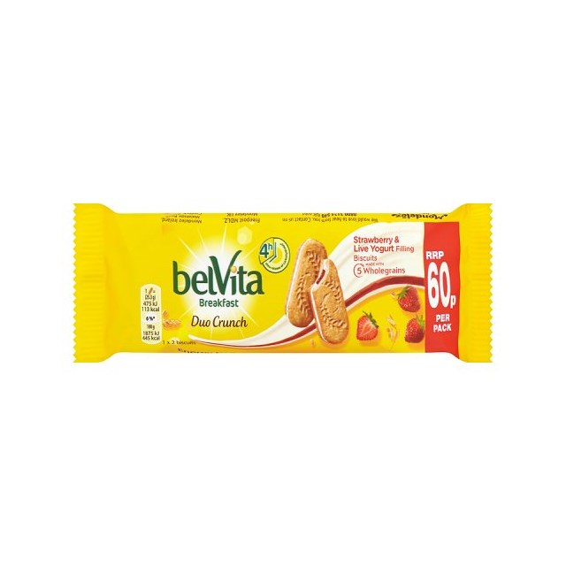 Belvita Duo Crunch Strawberry 50.6g (18 Pack)