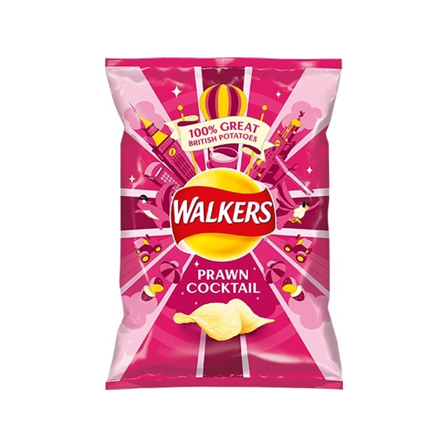 WALKERS PRAWN COCKTAIL 32.5g Bags (32 PACK)