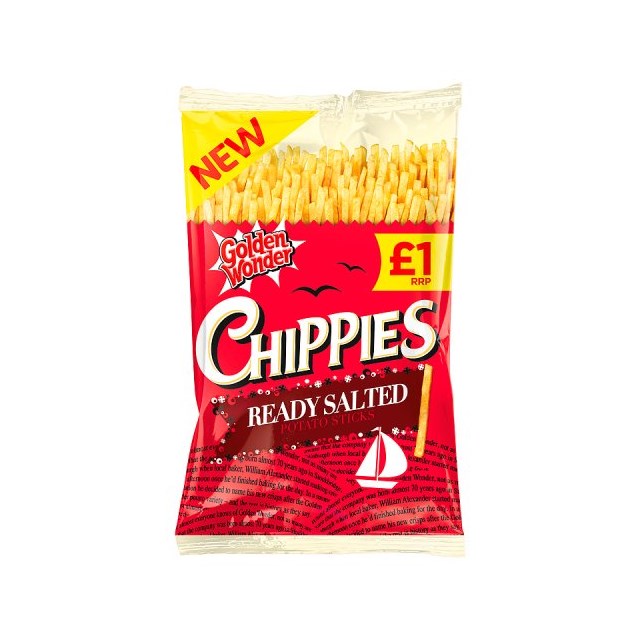 GOLDEN WONDER £1 CHIPPIES READY SALTED