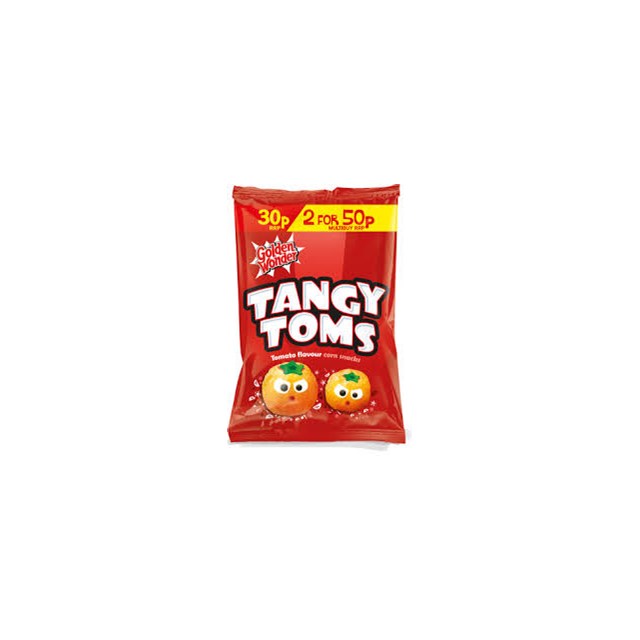 GOLDEN WONDER TANGY TOMS 25g 2 FOR 50P (36 PACK)