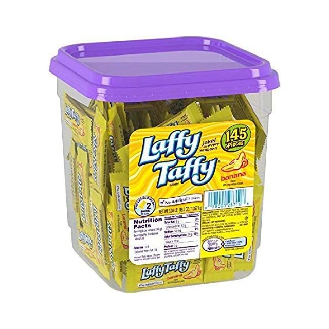 USA LAFFY TAFFY TUBS BANANA 145 Pieces 1.39kg