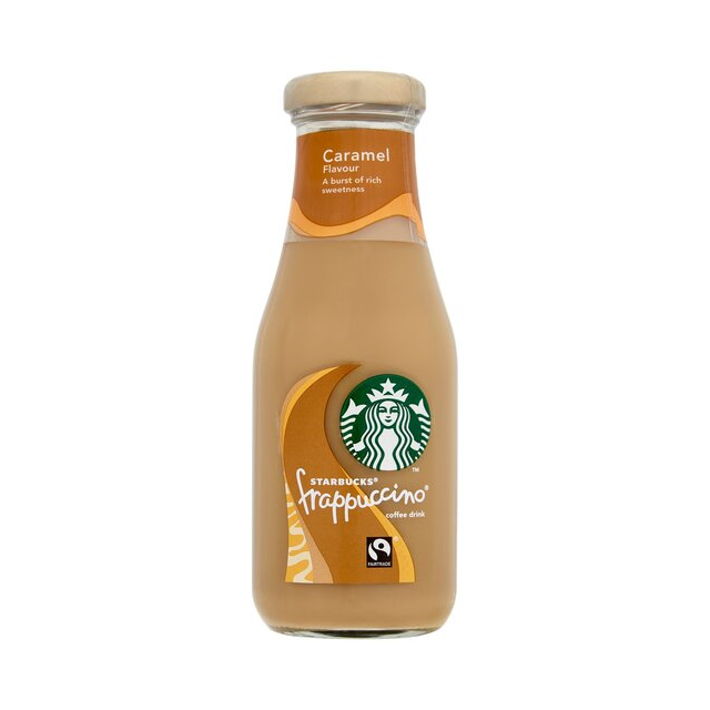 STARBUCKS FRAPPUCCINO CARAMEL 250ml GLASS BOTTLE (8 PACK)