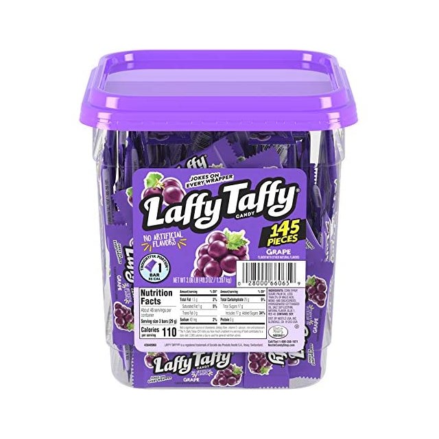 USA LAFFY TAFFY TUBS GRAPE 145 Pieces 1.39kg