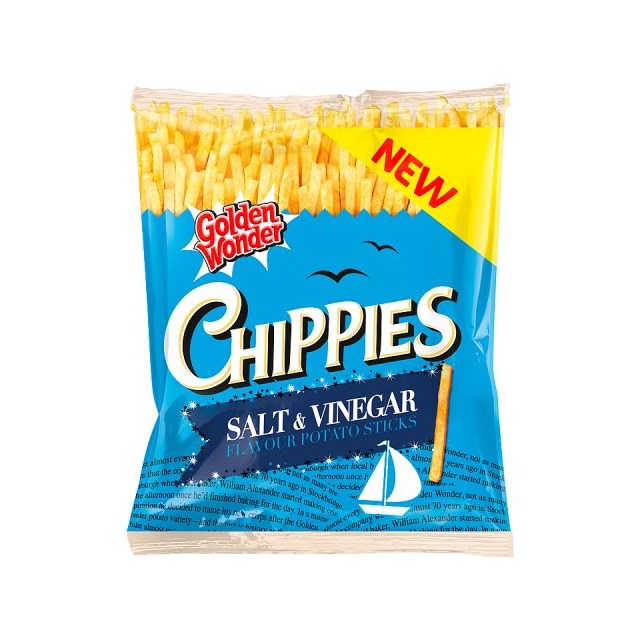 GOLDEN WONDER CHIPPIES SALT & VINEGAR