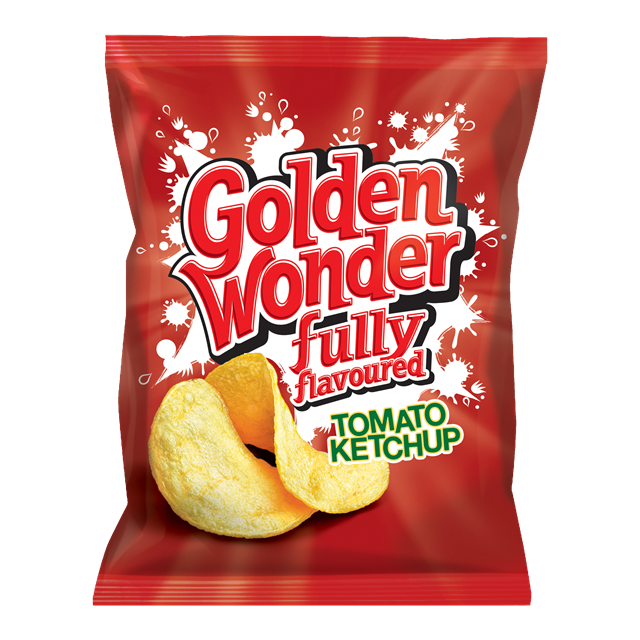 Golden Wonder Crisps Tomato Ketchup 32.5g 32 Pack