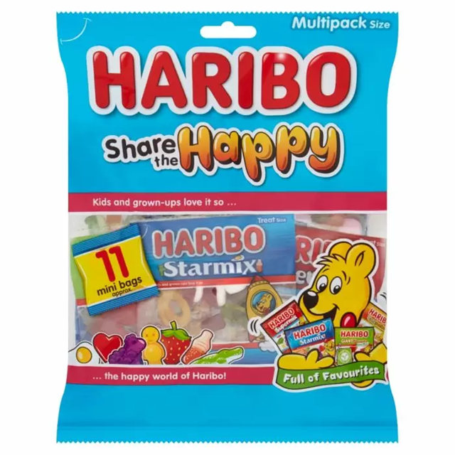 Haribo Share The Happy Minis 176g (10 x 10 Mini Bags)