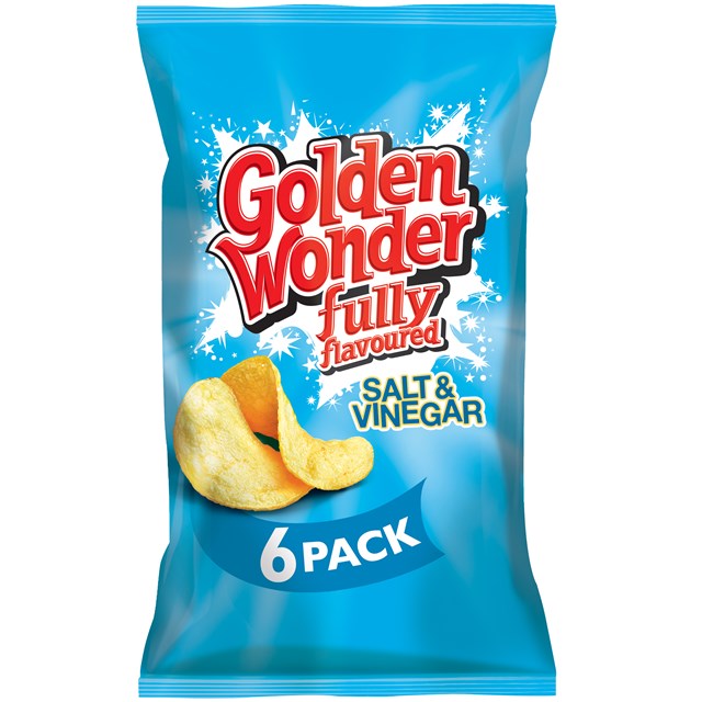 GOLDEN WONDER MULTIPACK SALT & VINEGAR (16 x 6 PACK)