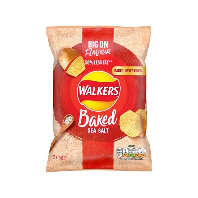 Walkers Baked Ready Salted 37.5g (32 Pack)