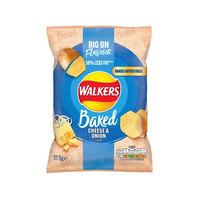 Walkers Baked Cheese & Onion 37.5g (32 Pack)