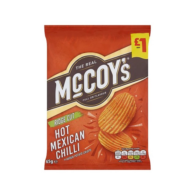 McCoys Mexican Chilli 65g £1 (20 Pack)