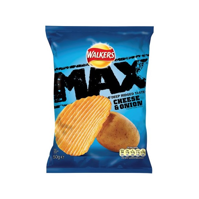 WALKERS MAX CHEESE & ONION