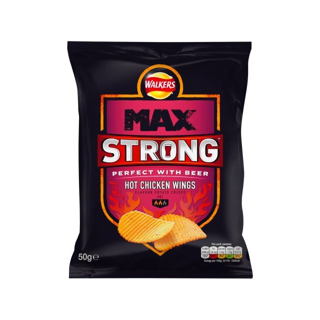 WALKERS MAX STRONG HOT CHICKEN WING
