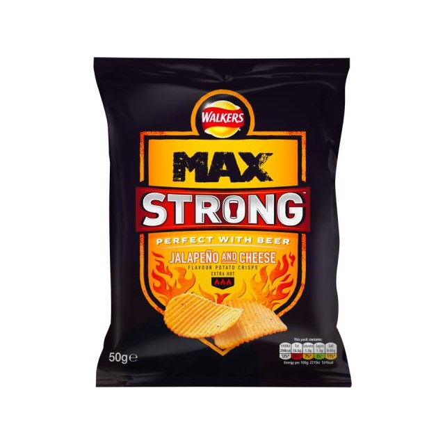 WALKERS MAX STRONG JALAPENO & CHEESE