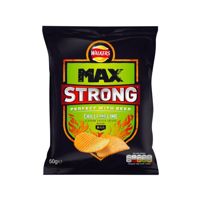 WALKERS MAX STRONG CHILLI & LIME