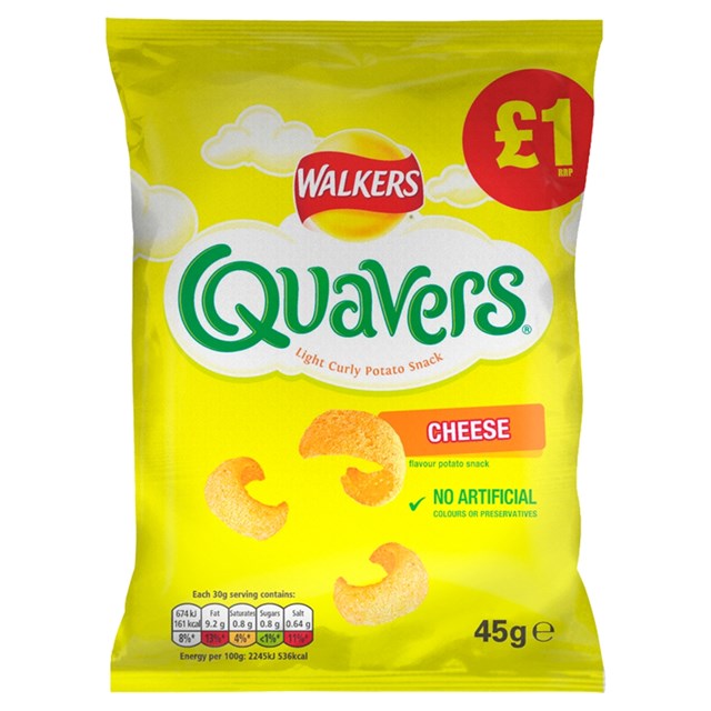 WALKERS £1 QUAVERS