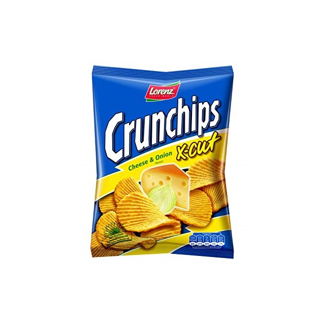 LORENZ CRUNCHIPS XCUT CHEESE & ONION