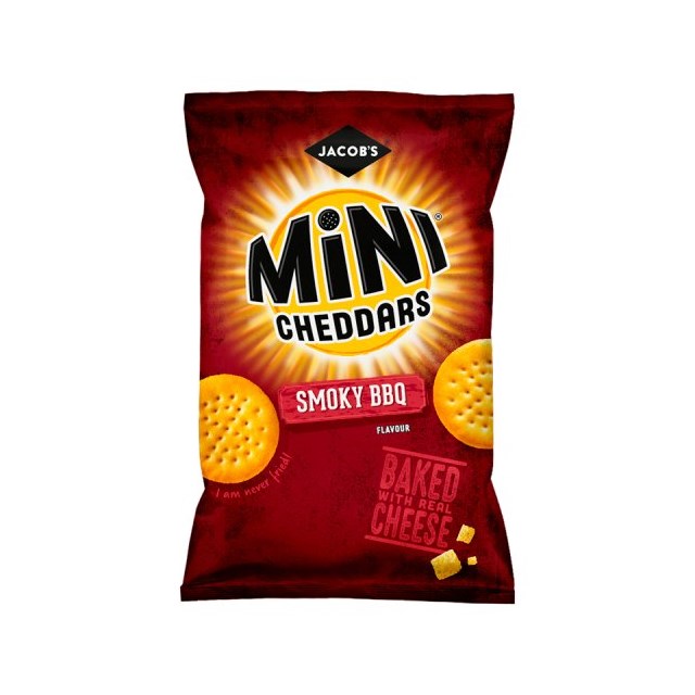 MINI CHEDDARS SMOKY BBQ 50g (30 PACK)