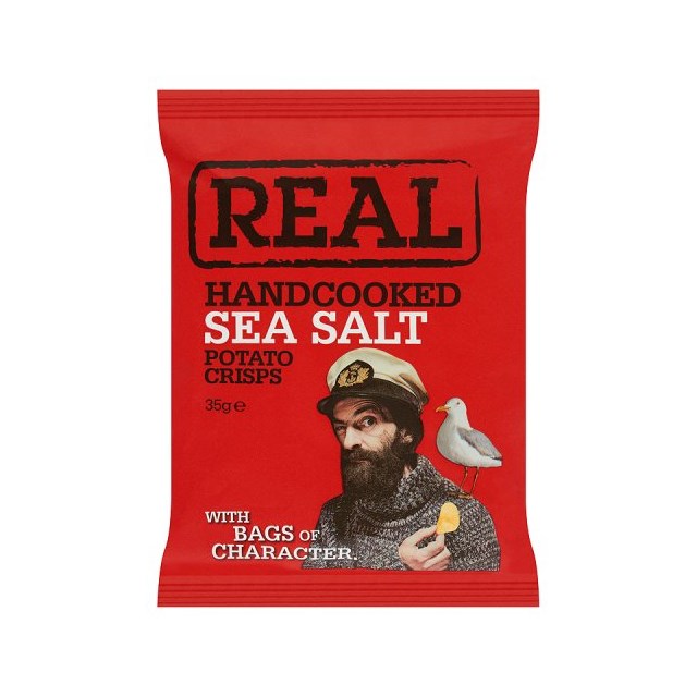 REAL CRISPS SEA SALT 35g (24 PACK)