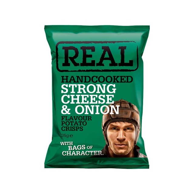 REAL CRISPS STRONG CHEESE & ONION